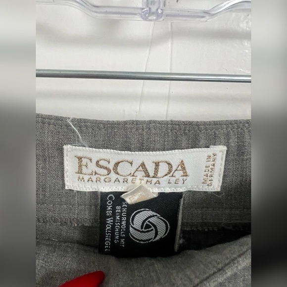 Escada Grey Wool Pants Size M $875 - Picture 2 of 3
